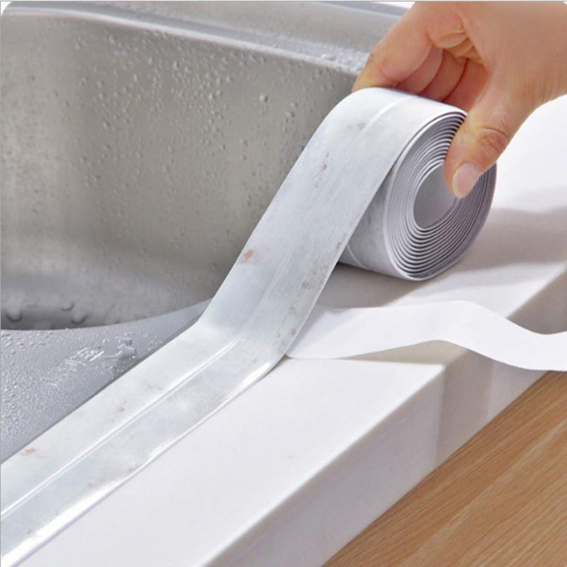 Homankit Caulk Strip for Bathtub Self Adhesive Waterproof Tape for Kitchen Bathroom Shower Floor and Wall Sealing, 2" x 102" - Image 2